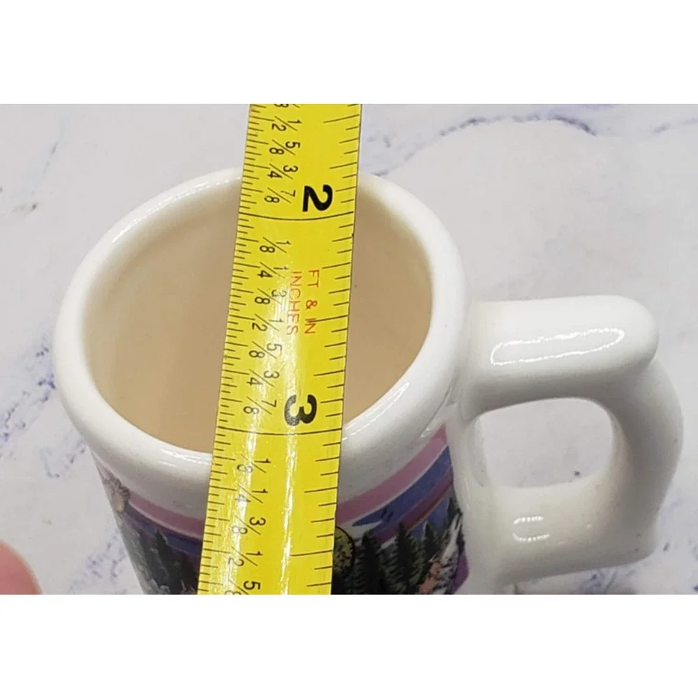 Montana Souvenir Tourist White Mini Mug Toothpick Holder Ceramic Shot Glass